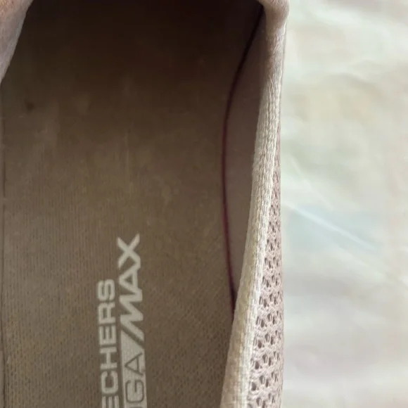 Skechers Go Walk Goga Max Gen 5 Mesh Slip-ons Sandy Beige SZ 7.5 Worn 1X - Picture 12 of 16
